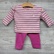 Brannan's Favorites LS Shirt & Pants Stripes 3-6m