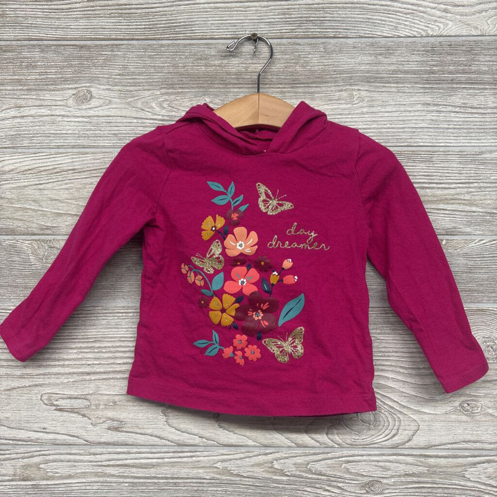 LS Shirt W/ Hood Day Dreamer Flowers 24m