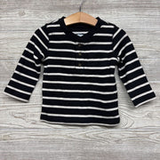NEW LS Waffle Knit Henley Shirt Stripes 18m