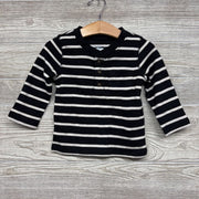 NEW LS Waffle Knit Henley Shirt Stripes 2t