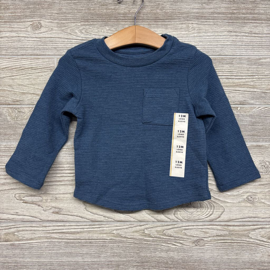 NEW LS Ribbed Shirt Chest Pocket 12m
