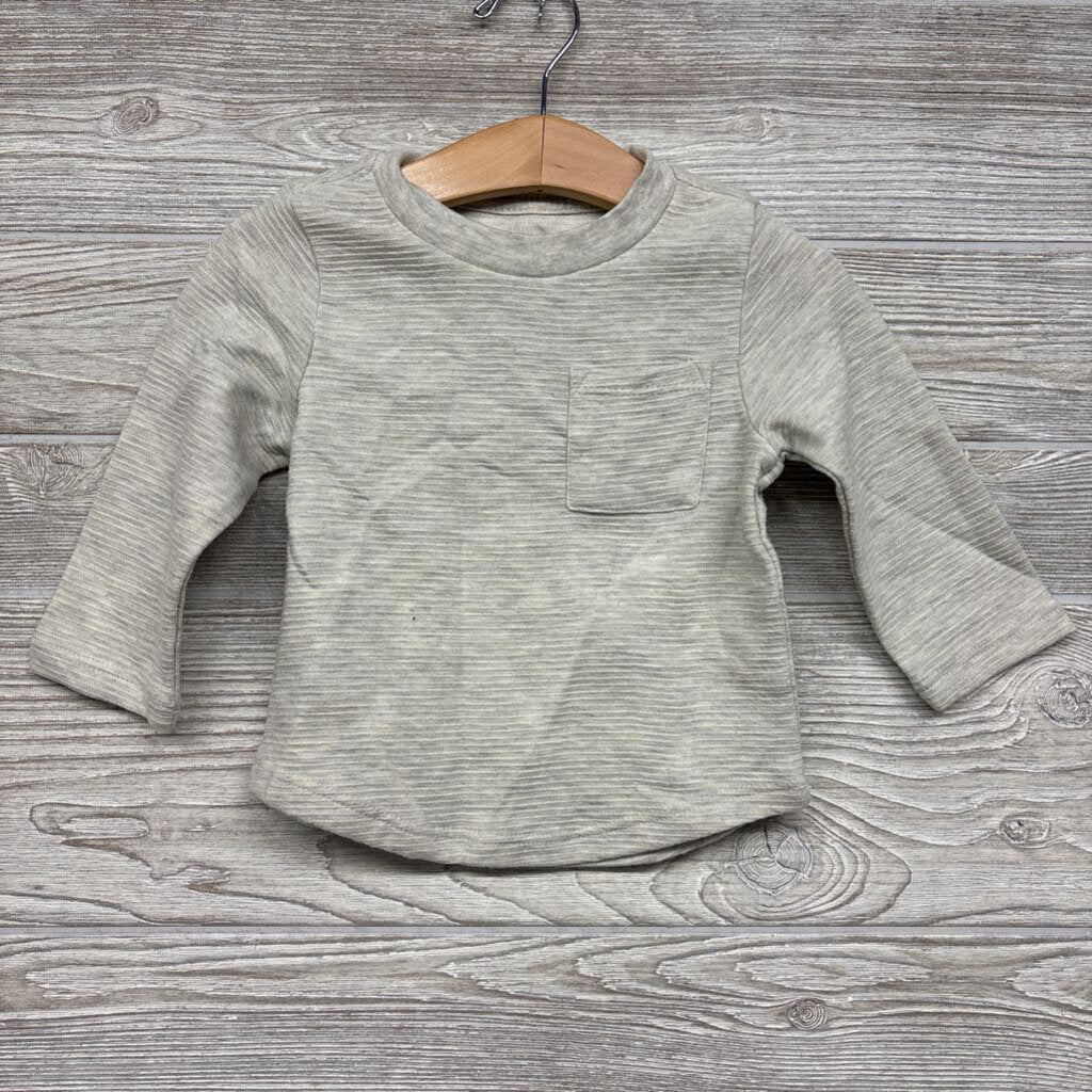 NEW LS Ribbed Shirt Chest Pocket 4t