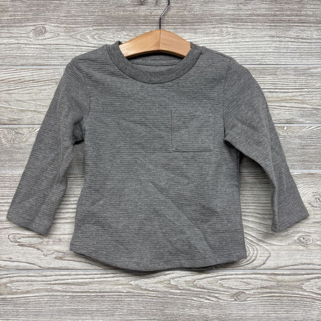 NEW LS Ribbed Shirt Chest Pocket 2t