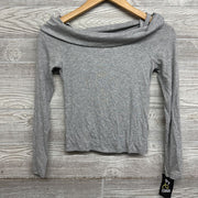 NEW LS Off Shoulder Ribbed Shirt 10-12