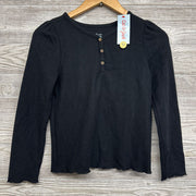 NEW LS Henley Shirt Lettuce Trim 10-12