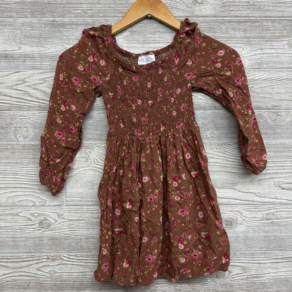 Smocked LS Dress Flowers 5