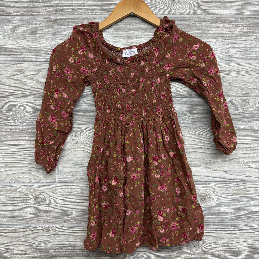 Smocked LS Dress Flowers 5