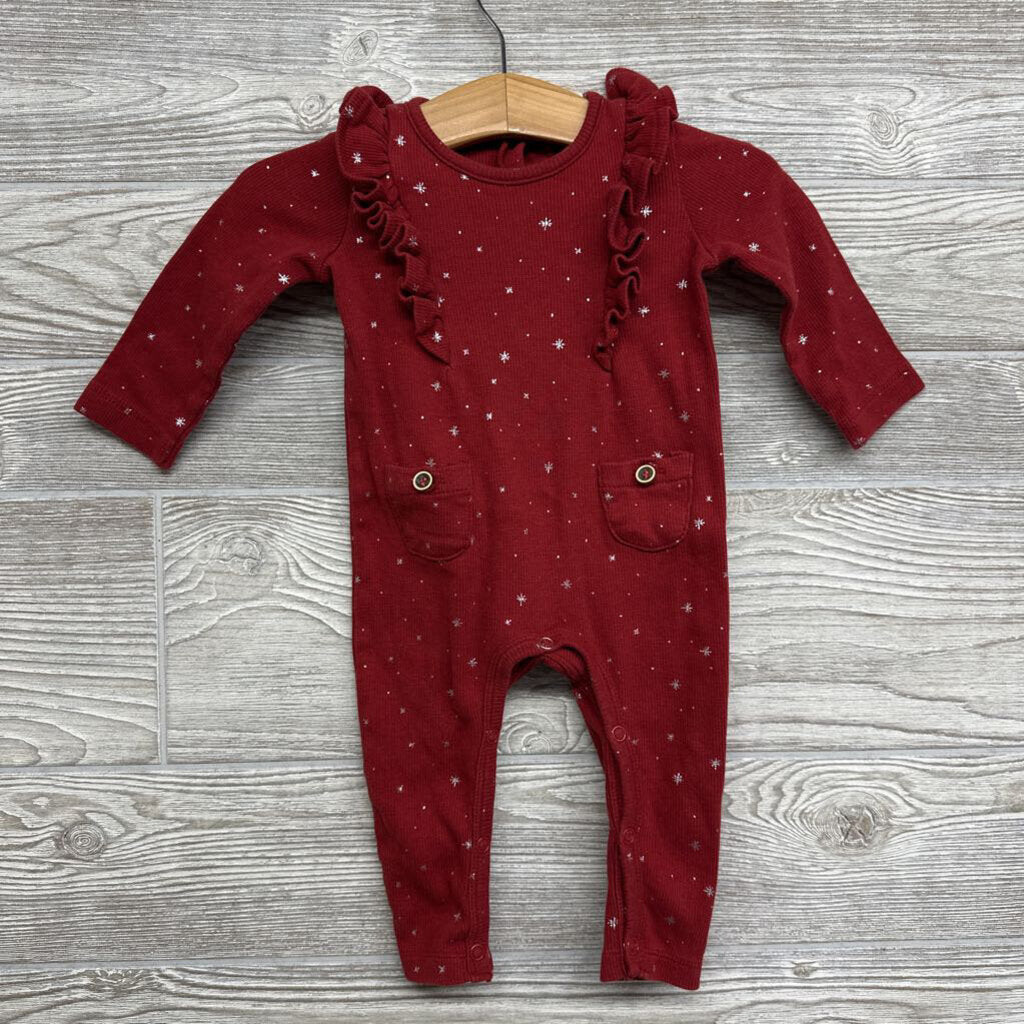 Ribbed Outfit Ruffles Stars 6M