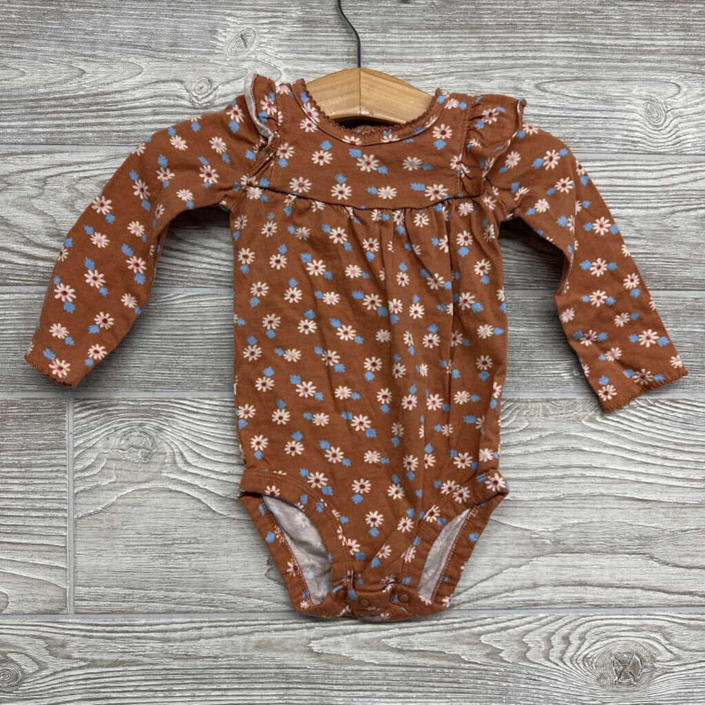 Bodysuit Flowers Ruffle Shoulder 9M