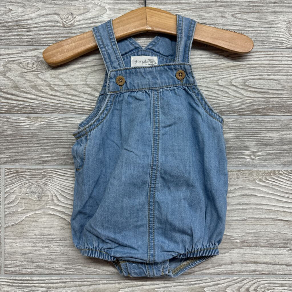 Chambray Bib Romper 6m