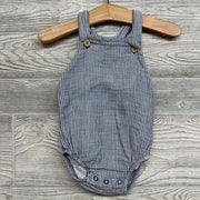 Muslin Bib Romper Stripes 6m