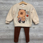 Crewneck & Pants Bear & Flowers