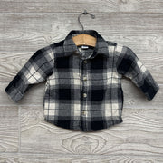 LS Plaid Button Up Flannel Shirt 3-6m