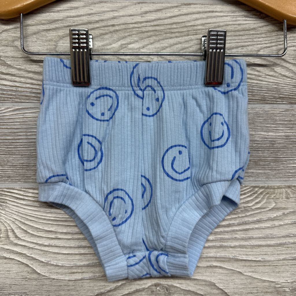 Ribbed Shirt & Bummies Smiley Faces 3-6m