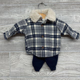 Shacket, LS Bodysuit & Pants Wolves Plaid nb