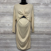 Ribbed LS Cut Out Dress XL