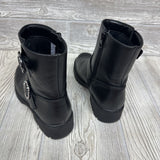 Combat Boots Rhinestone Buckle