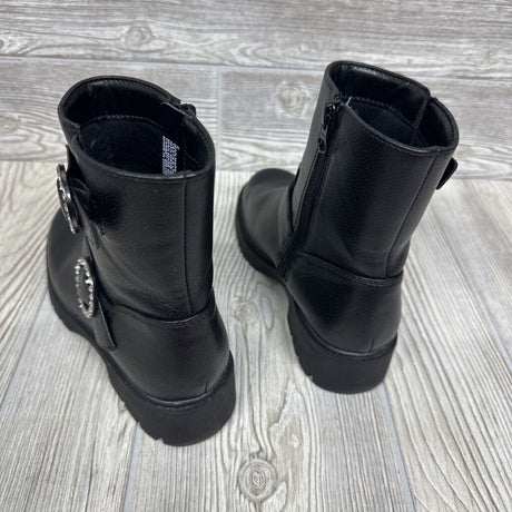 Combat Boots Rhinestone Buckle