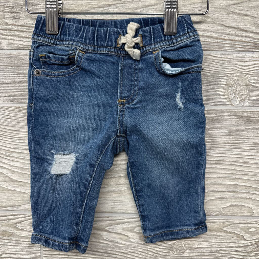 Pull On Distressed Slim Jeans 3-6m