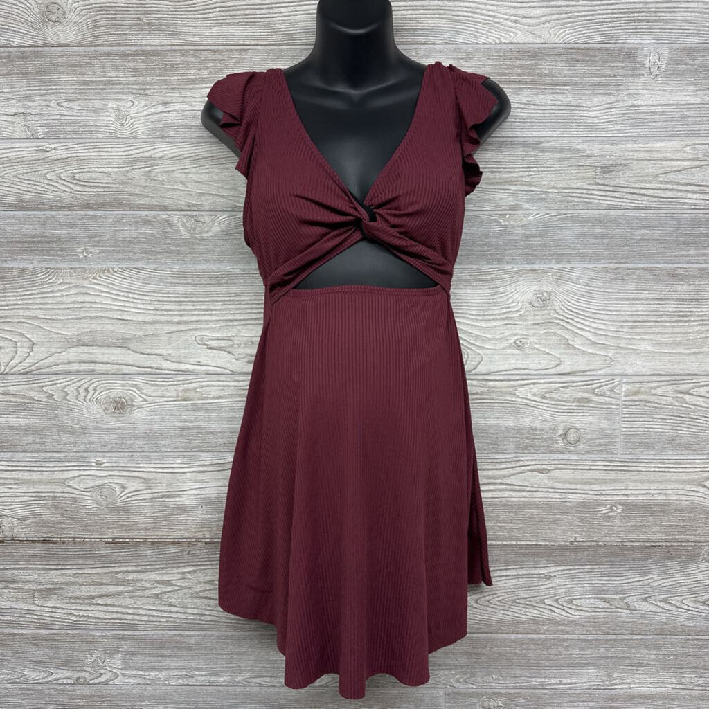 Ruffle Ribbed Maternity Swimsuit Medium