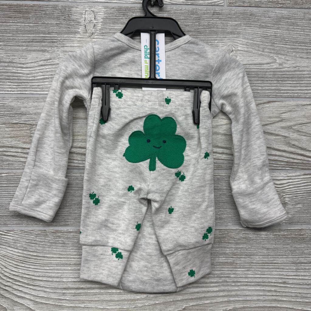 NEW LS Bodysuit & Pants My First St. Patrick's Day Shamrocks nb