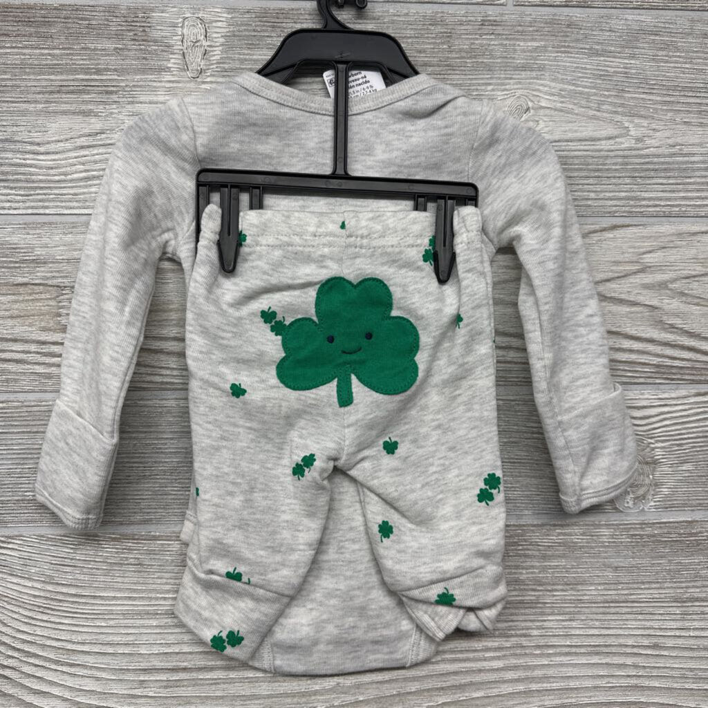 NEW LS Bodysuit & Pants My First St. Patrick's Day Shamrocks nb