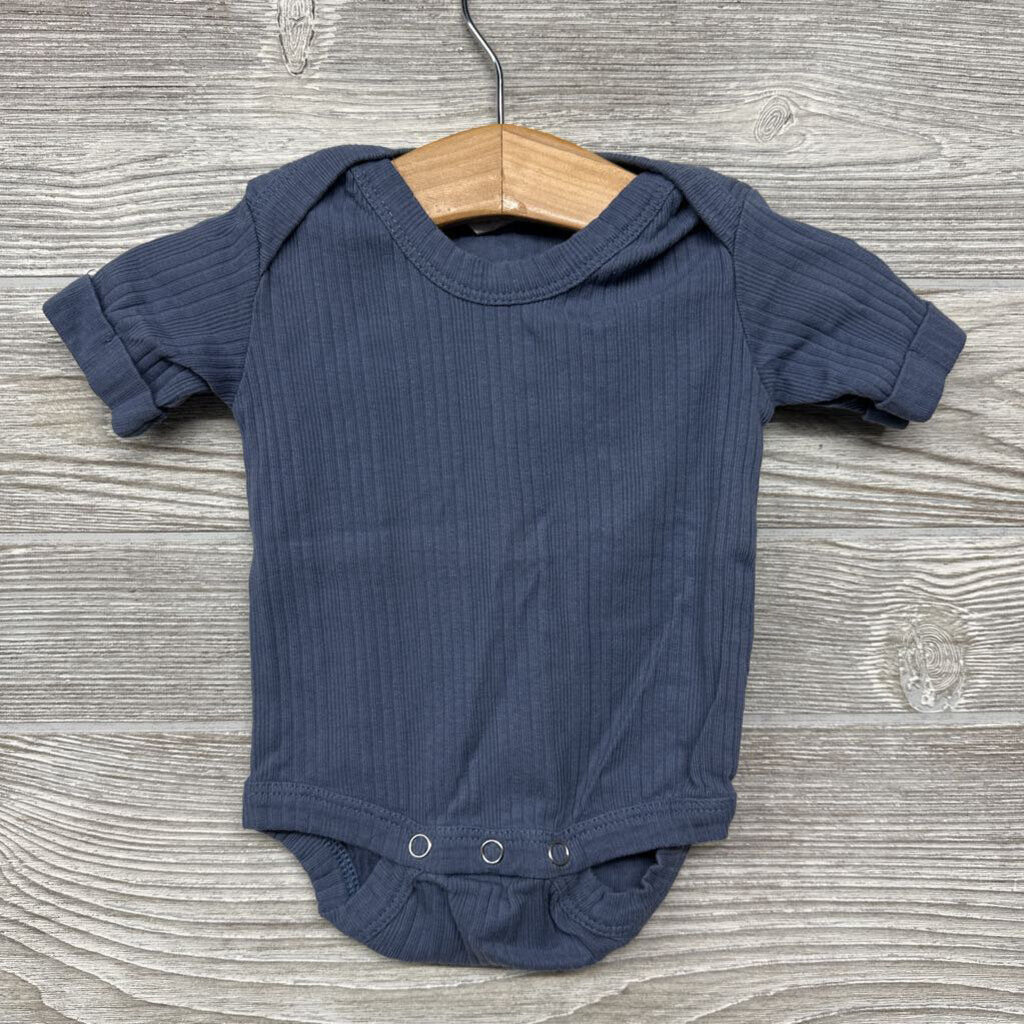 Ribbed Bodysuit Cuffed Sleeves 0-3m