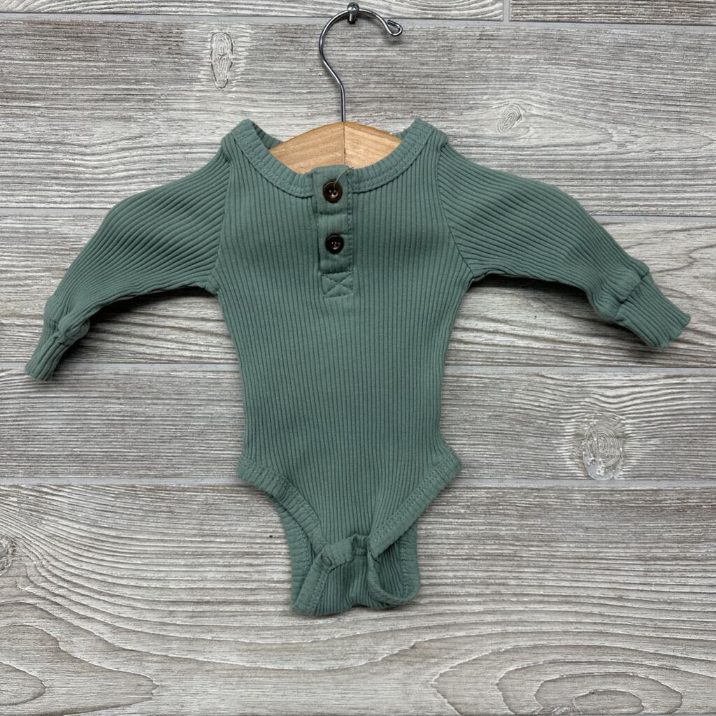 LS Ribbed Henley Bodysuit 3m