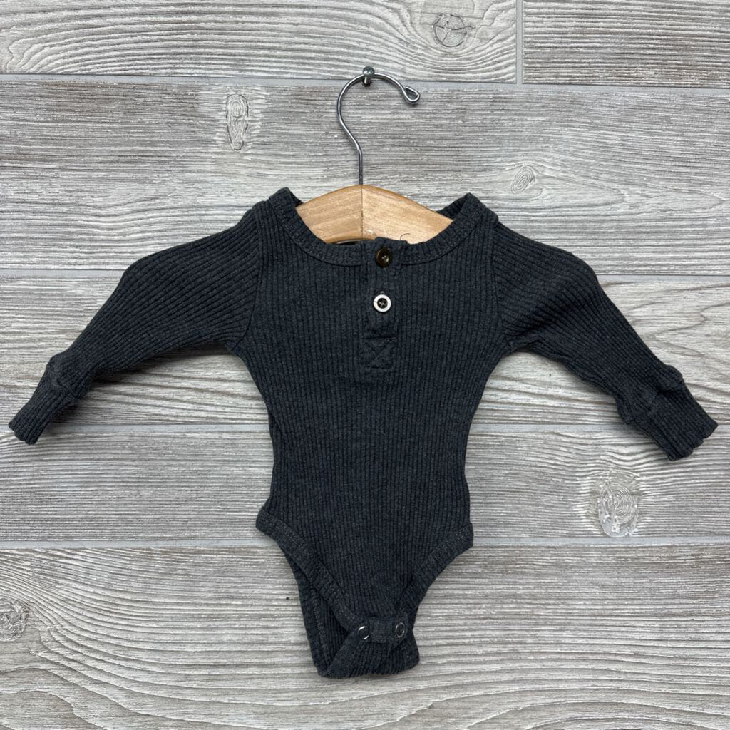 LS Ribbed Henley Bodysuit 3m