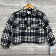NEW Faux Fur Shacket Plaid 6-7
