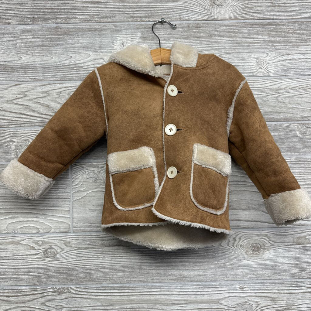 Nw/oT Plush Faux Sherling Coat 18M