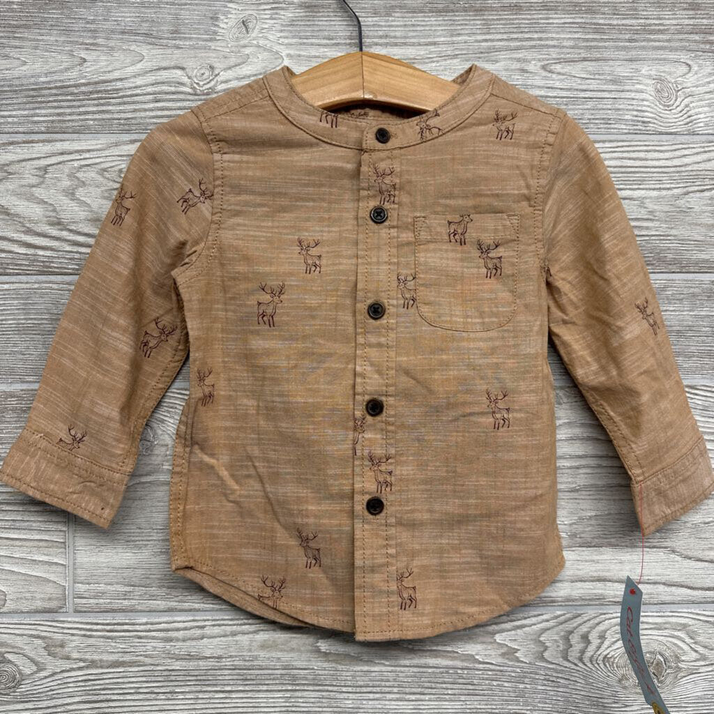 NEW Mandarin Button Up Shirt 18M