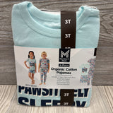 NEW 4 Pc Organic Pj Pawsitively Sleepy 3t