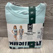 NEW 4 Pc Organic Pj Pawsitively Sleepy 5t