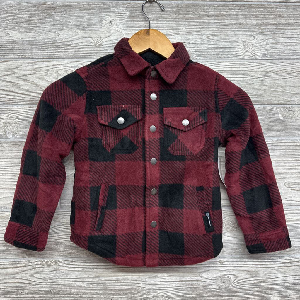 NEW LS Fleece Shacket Plaid 4-5