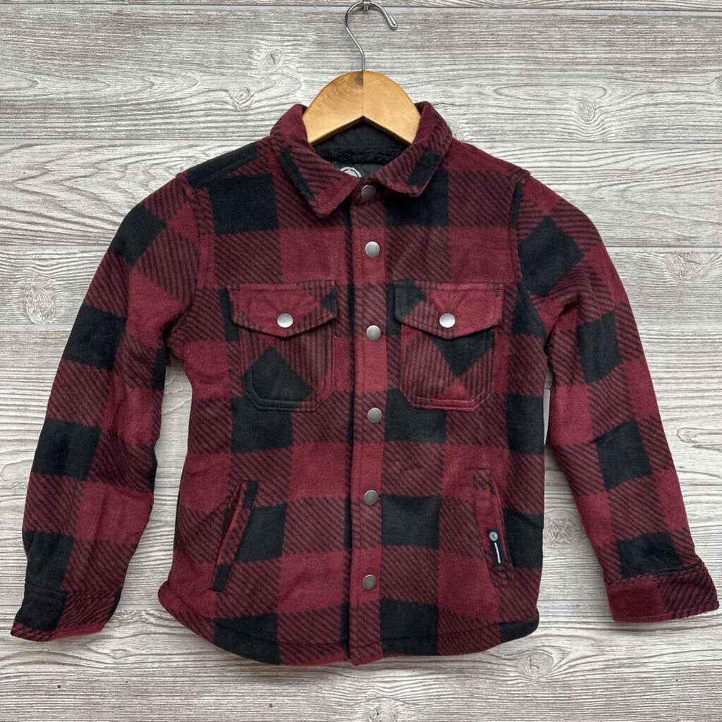 NEW LS Fleece Shacket Plaid 6-7