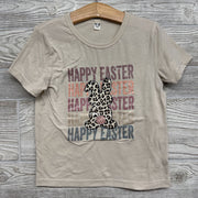 Shirt Happy Easter Animal Print Bunny 3-4