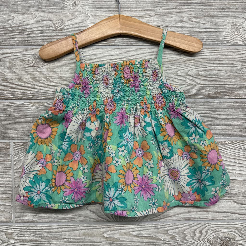 Smocked Tank Top Flowers 2t