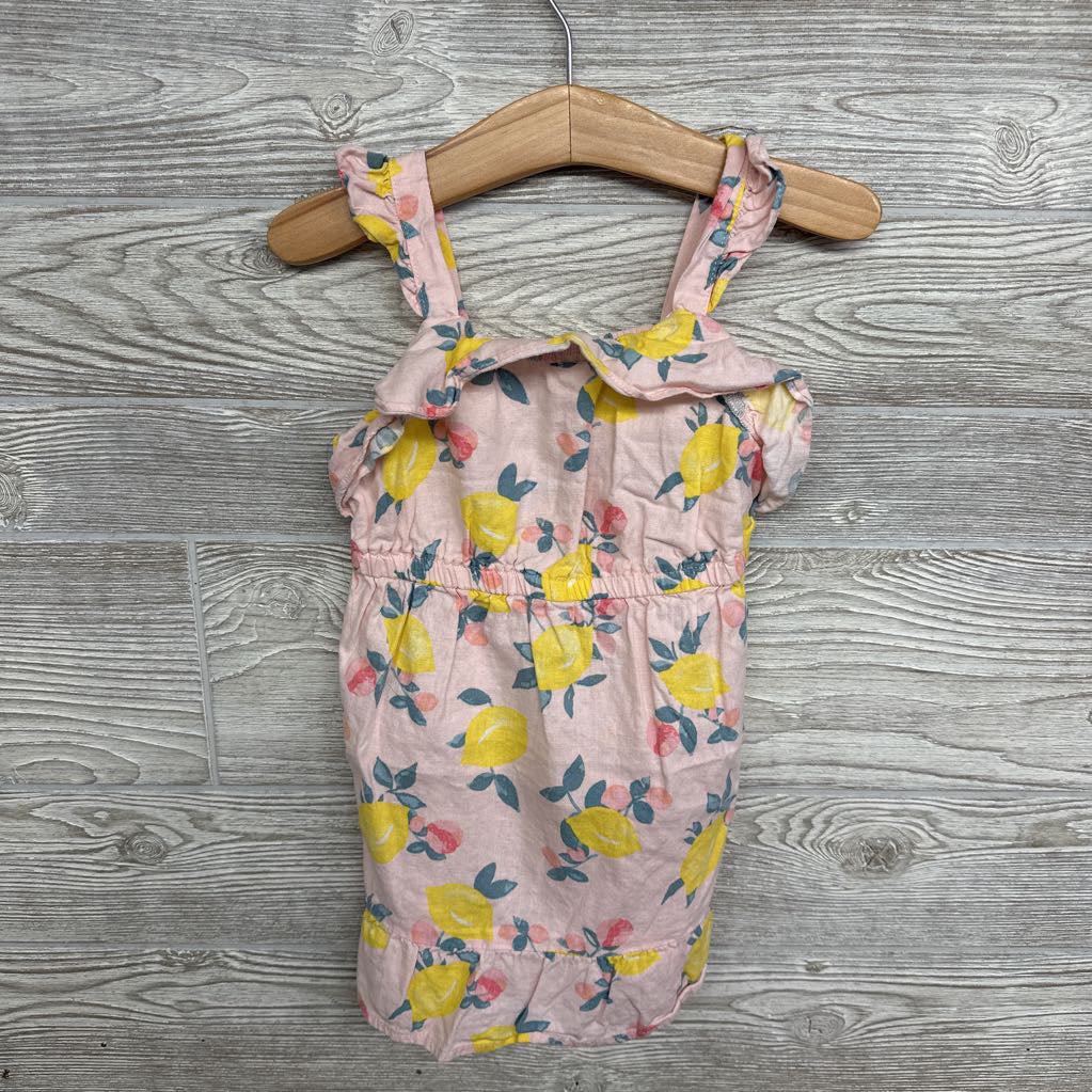 Tank Linen Dress Lemons 2t