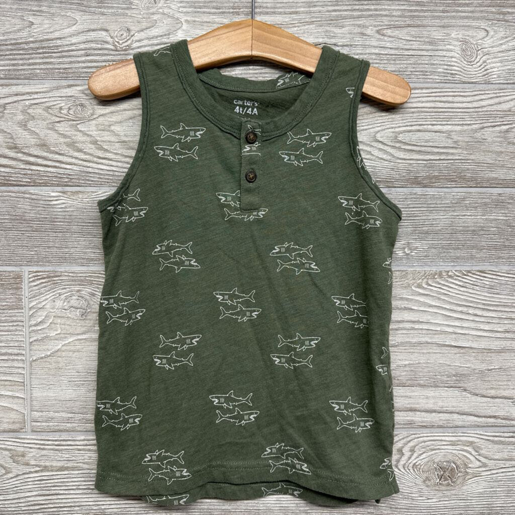 Henley Tank Top Sharks 4t