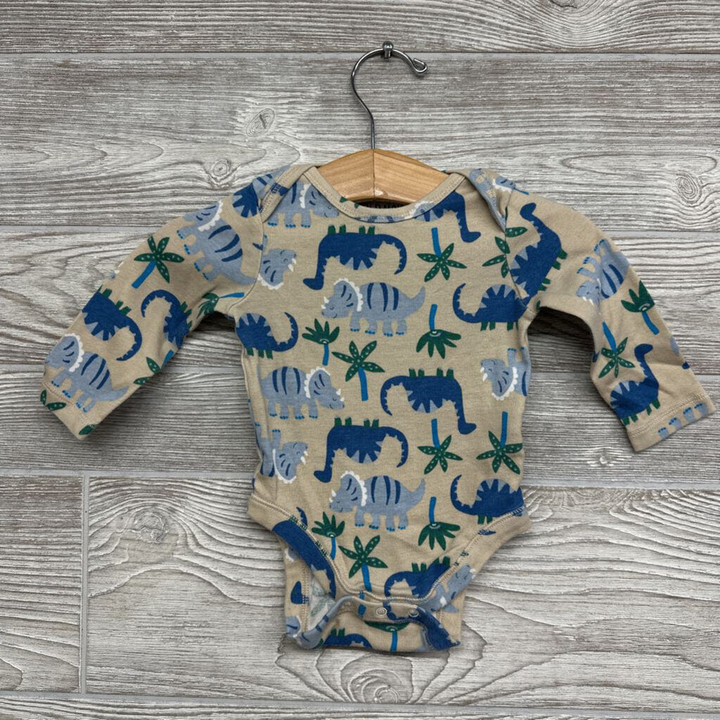 LS Bodysuit Dinosaurs 3-6m