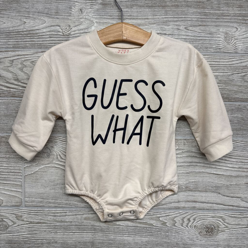 Crewneck Romper Guess What Chicken Butt 3-6m