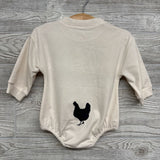 Crewneck Romper Guess What Chicken Butt 3-6m