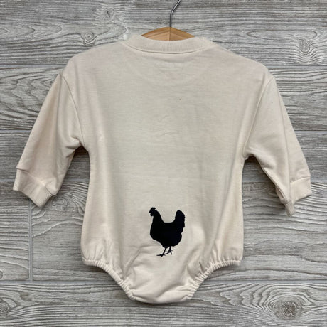 Crewneck Romper Guess What Chicken Butt 3-6m