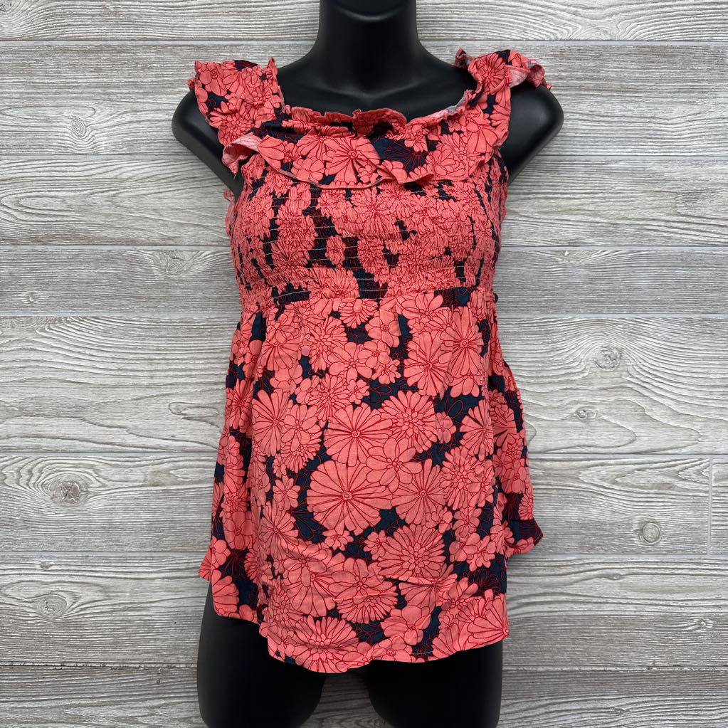 NEW Smocked Shirt Flutter Straps Flowers XS