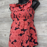 NEW Smocked Shirt Flutter Straps Flowers XS