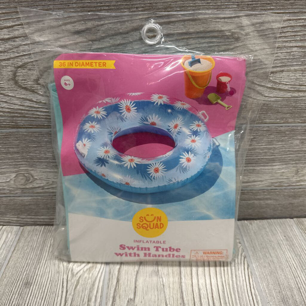 NEW Swim Tube W/ Handles Flowers