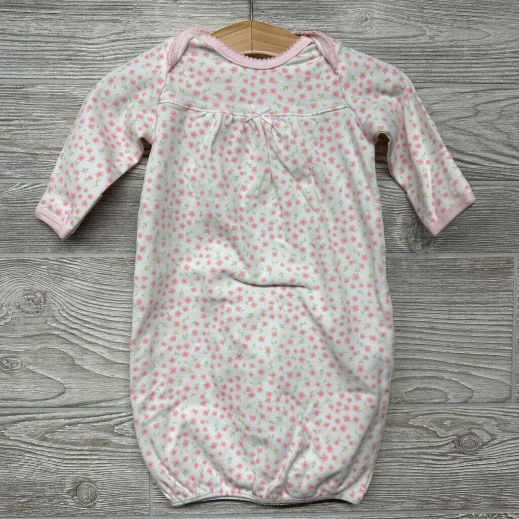 LS PJ Gown Flowers 0-3m