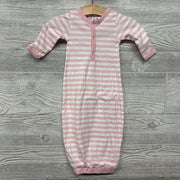 LS PJ Gown Stripes 0-3m