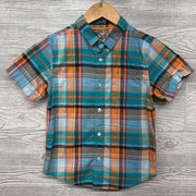 Plaid Button Up Shirt Chest Pocket 6-7